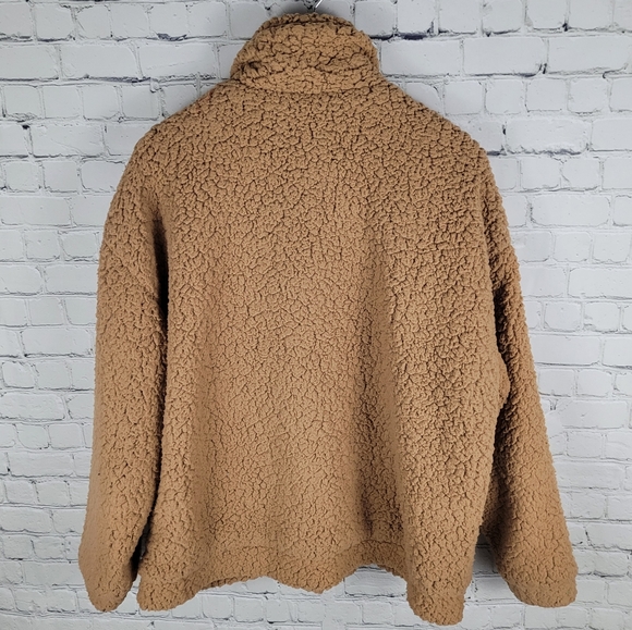 MEJANE | full zip large pocket teddy faux fur shearling jacket - Picture 4 of 6